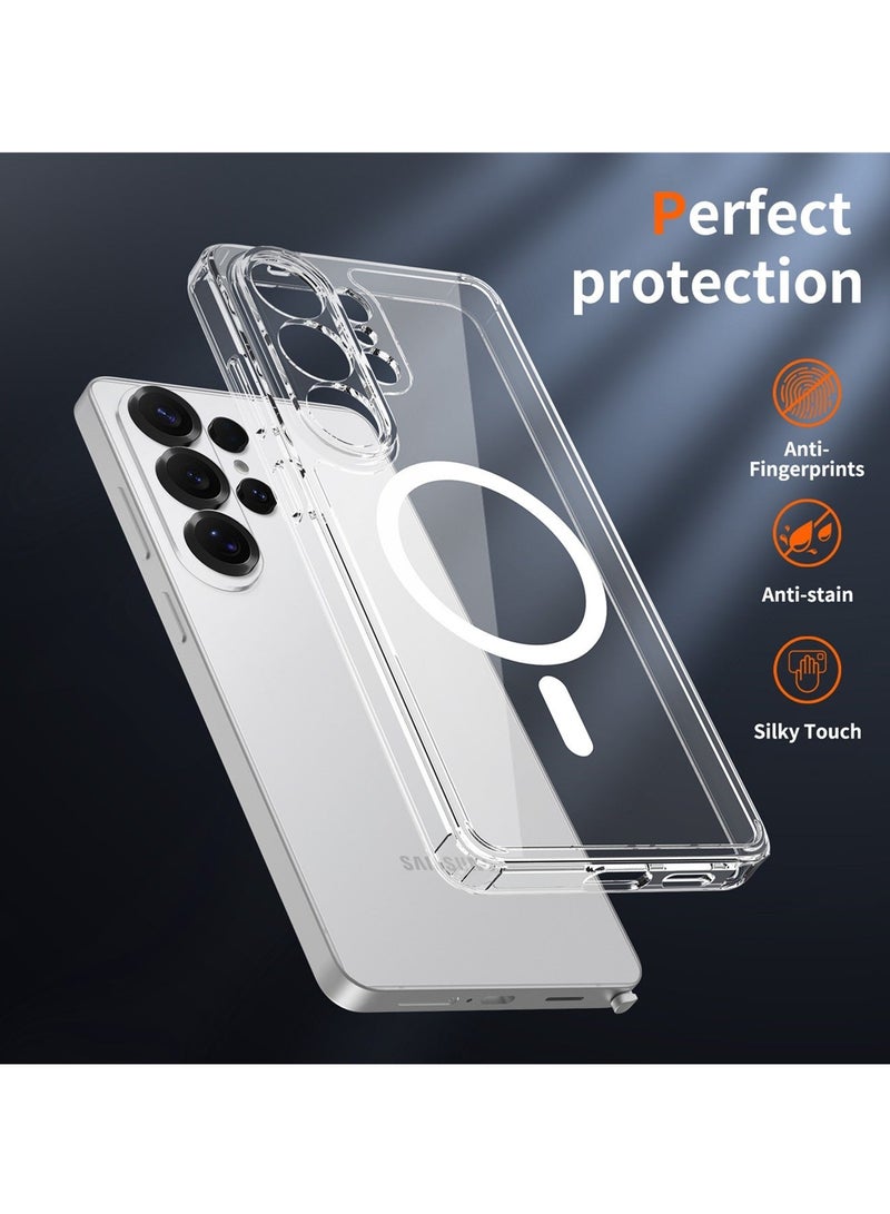 Adando for Samsung S26 Ultra Clear Case, Crystal Transparent Magnetic Cover for Minimalist Users, Mil-Grade Drop Protection Anti Yellowing Slim Rugged Protective Bumper Cover (Clear, S26 Ultra) - Image 5